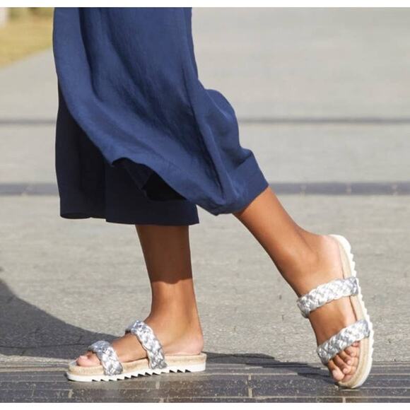 Marc Fisher Shoes - Marc Fisher Jaimee White Braided Espadrille Sandal